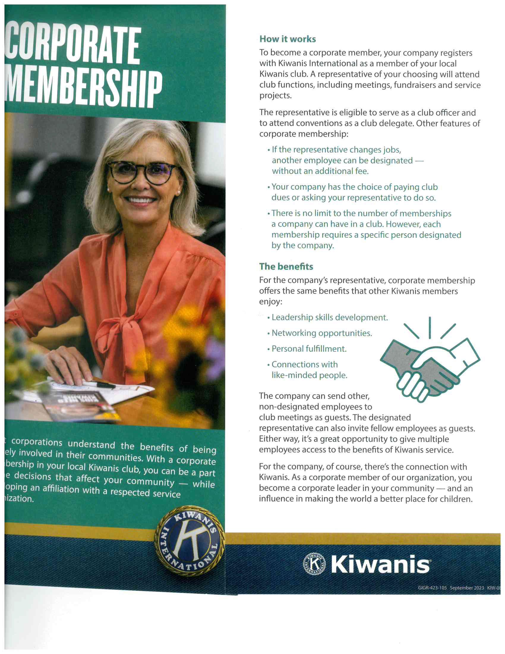 Kiwanis Corporate Membership Info